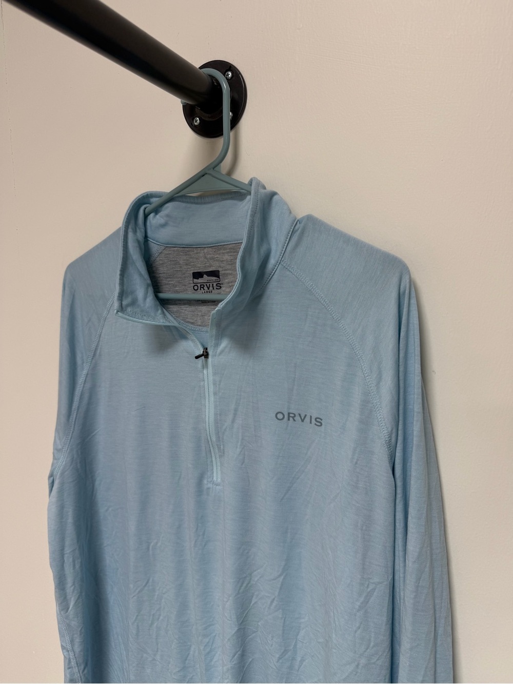 Orvis Pale Blue Half-Zip Pullover